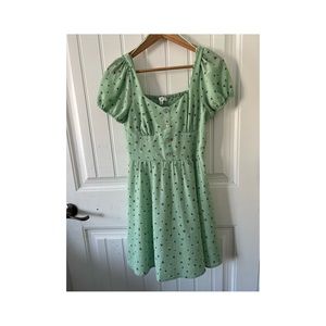 BP Baby Doll Light Green/Floral Dress | Size: Small